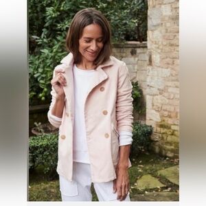 Frank & Eileen Belfast Pink Cotton Blend Peacoat Small